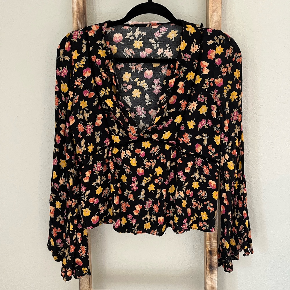 Zara Trafaluc Collection Floral Women’s Blouse Size Small